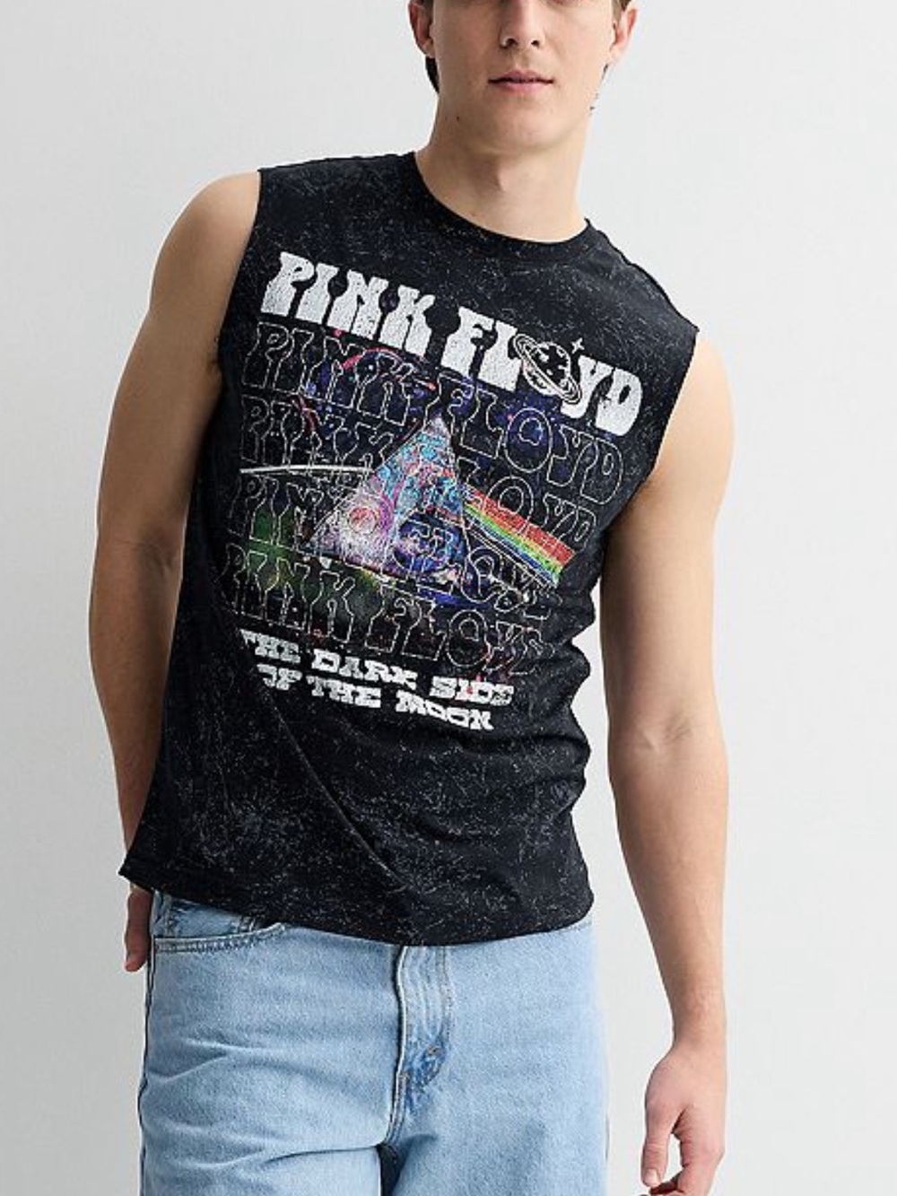 Pink Floyd Black Sleeveless Prism Graphic Tank